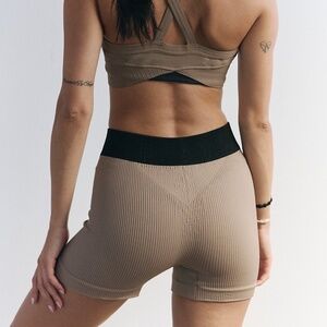 NWOT FP Movement Happiness Runs Prajna Shorts in Hickory Nude Taupe XS/S